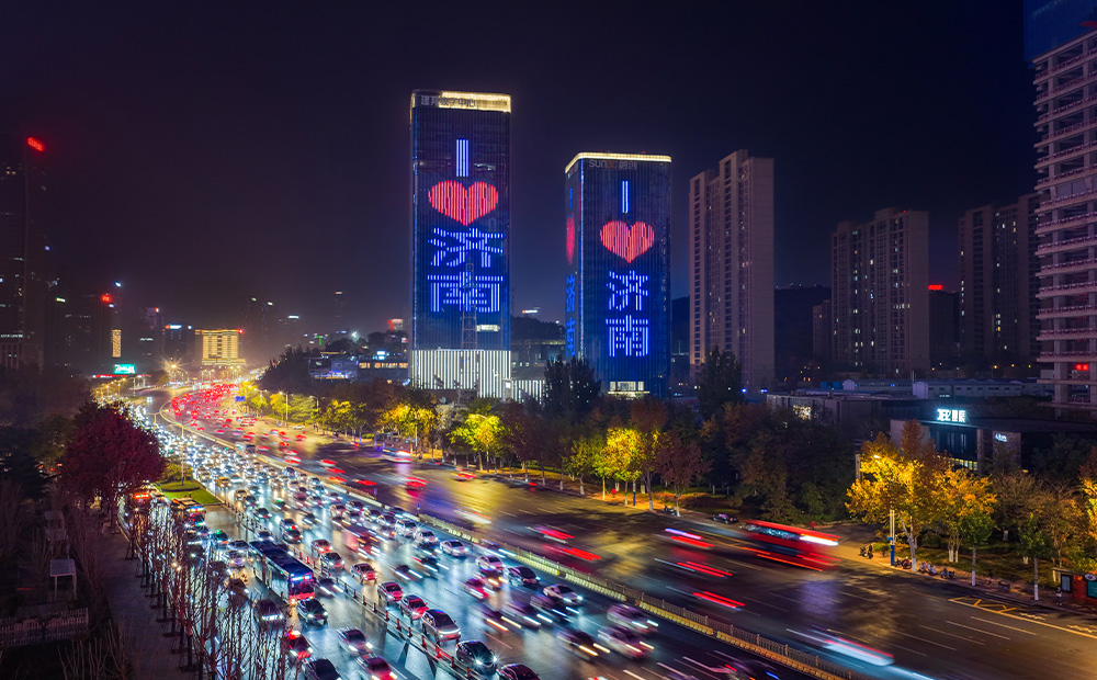 济南地标媒体灯光秀